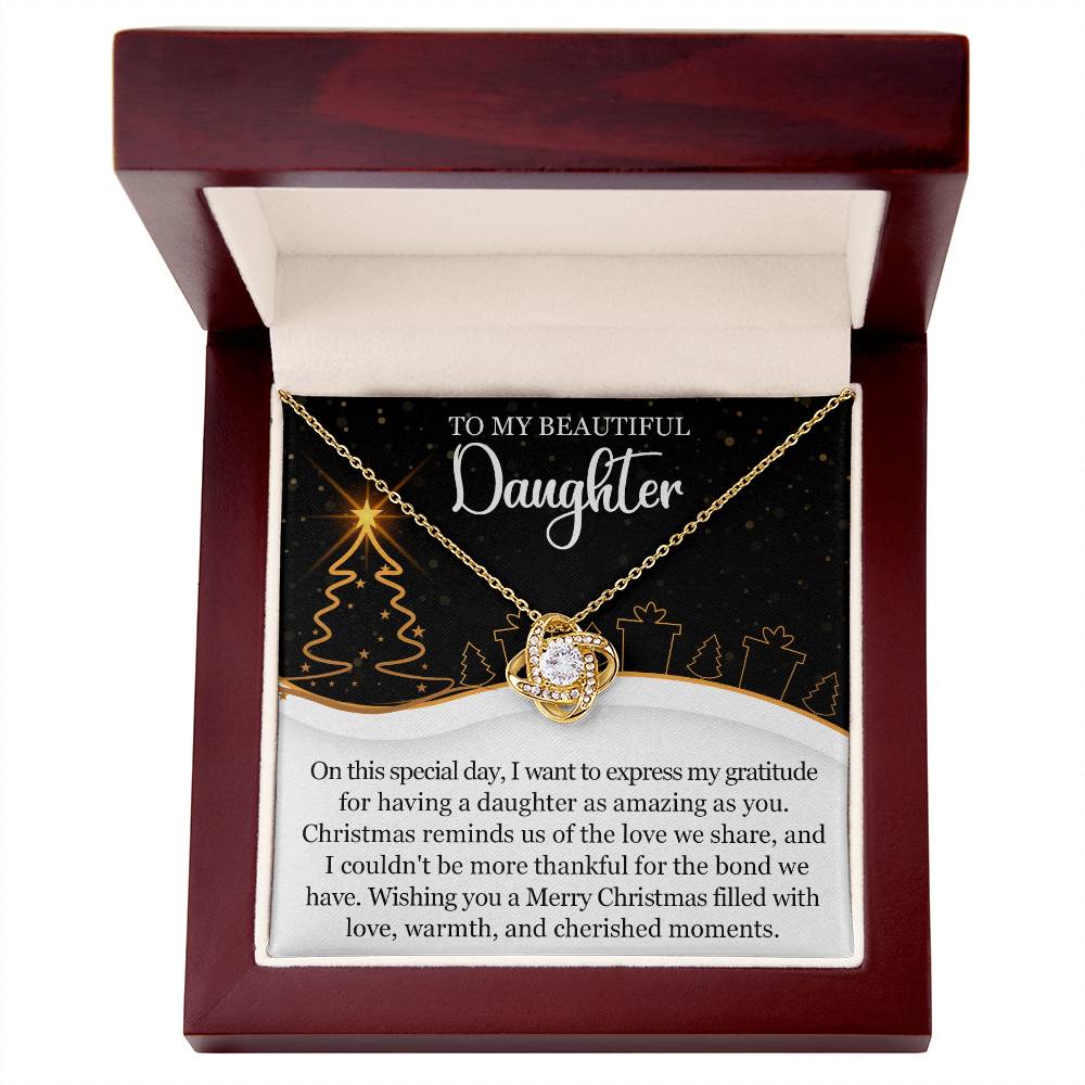 To my Beautiful Daughter Christmas Necklace