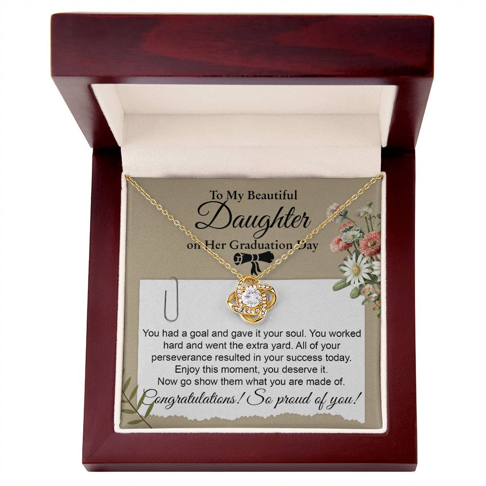 To My Daughter Congratulations Necklace