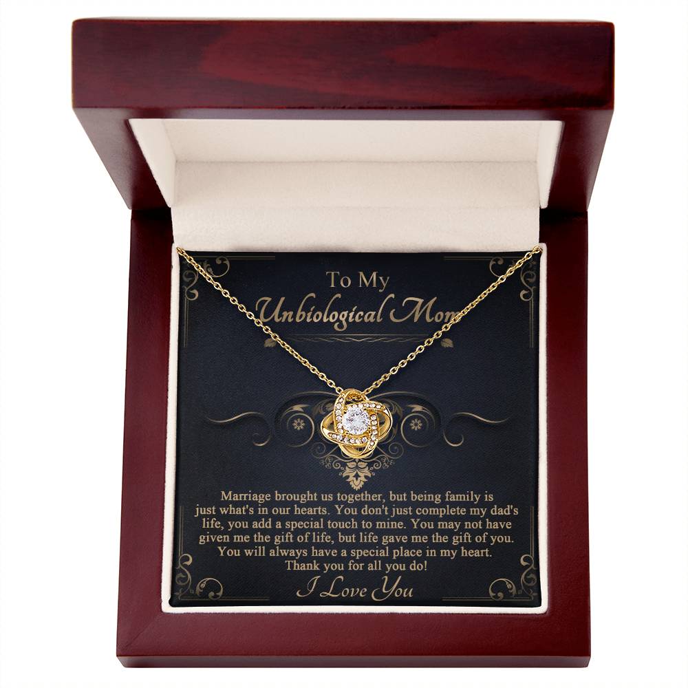To My Unbiological Mom Necklace