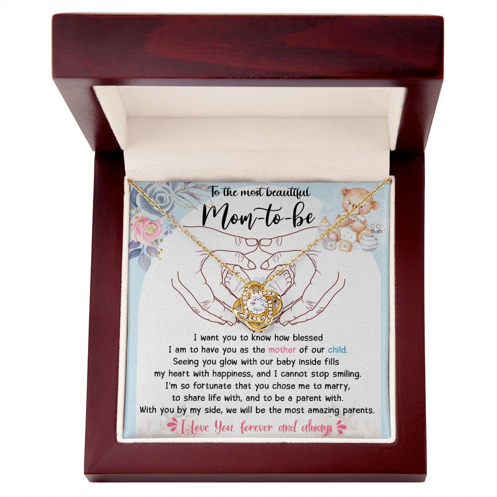 To The most beatiful Mom to be Necklace