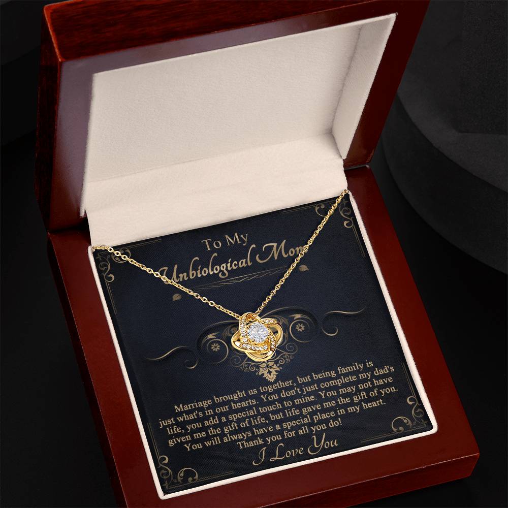 To My Unbiological Mom Necklace