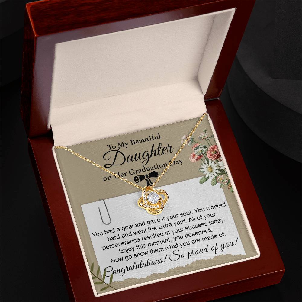 To My Daughter Congratulations Necklace