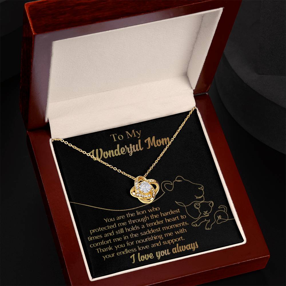 To My wonderful Lion Mom Necklace
