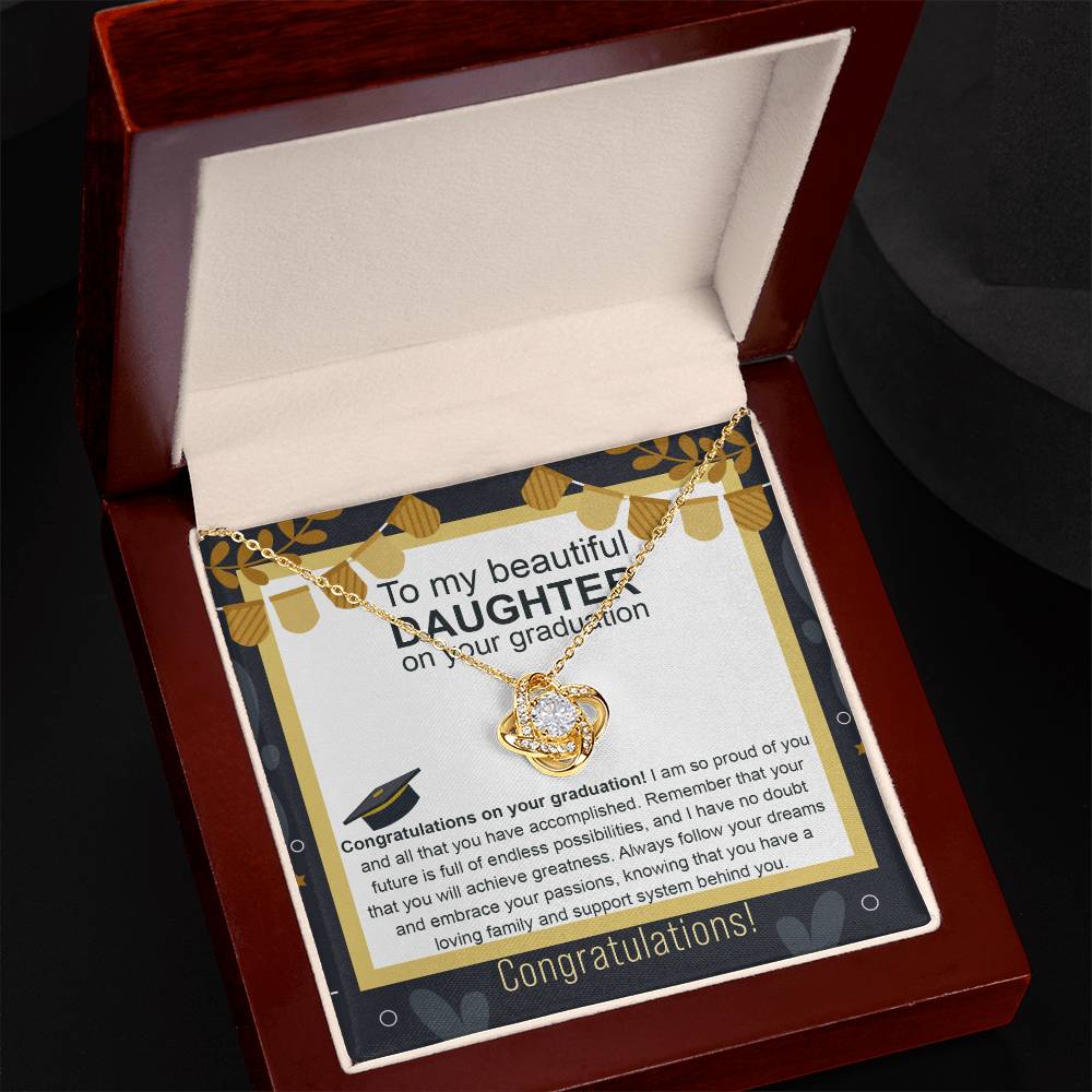 To my Beautiful Daughter On Your Graduation Necklace