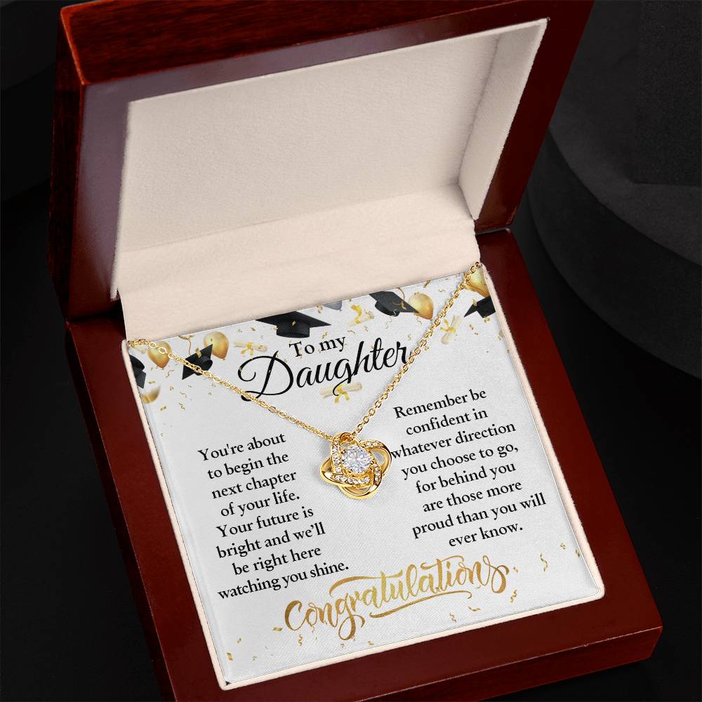 To My Daughter Congratulation on your Graduation Necklace