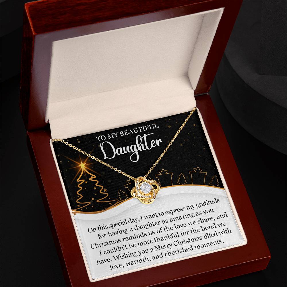 To my Beautiful Daughter Christmas Necklace