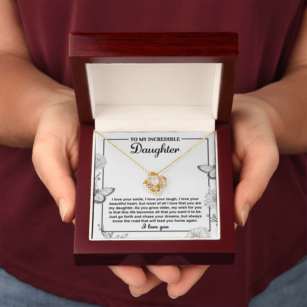 To My Incredible Daughter Necklace