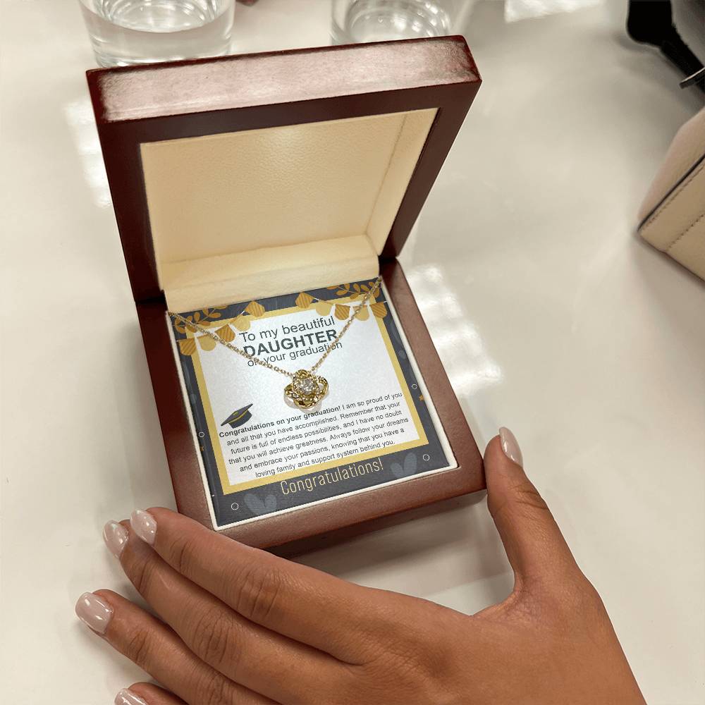 To my Beautiful Daughter On Your Graduation Necklace