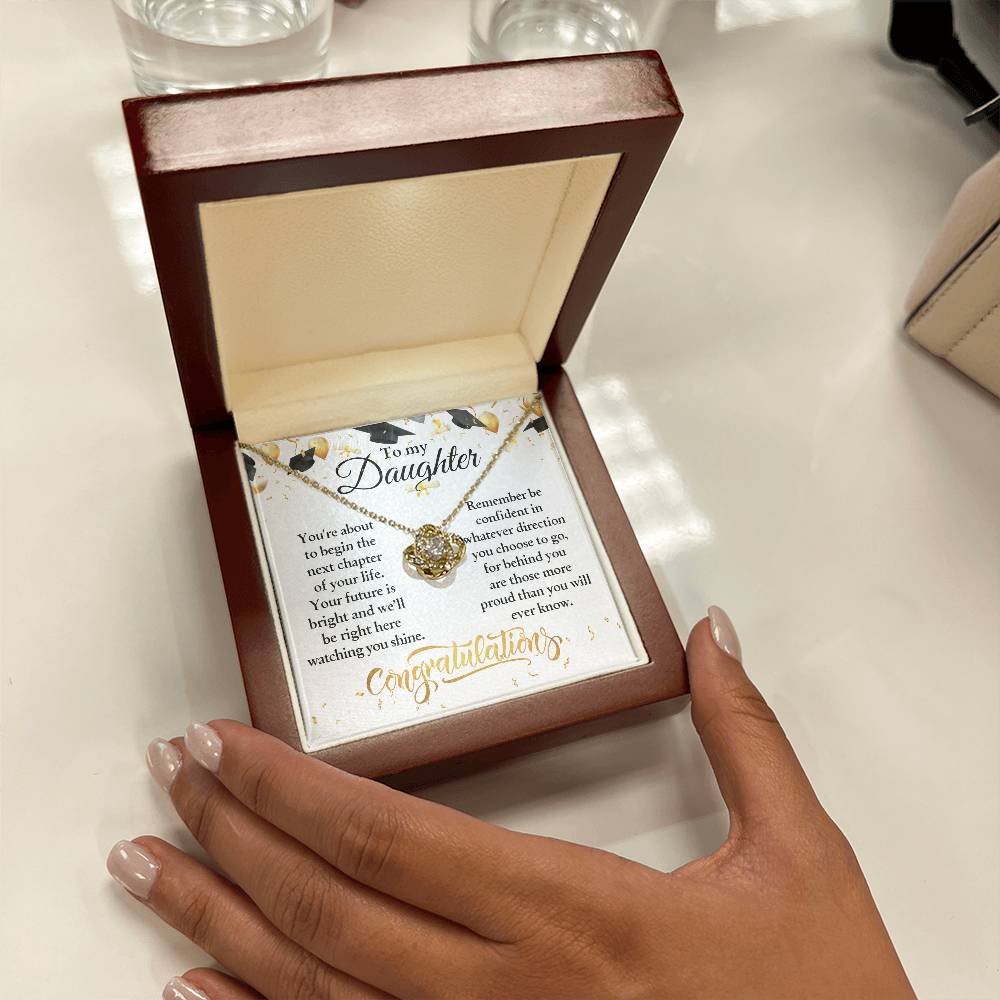 To My Daughter Congratulation on your Graduation Necklace