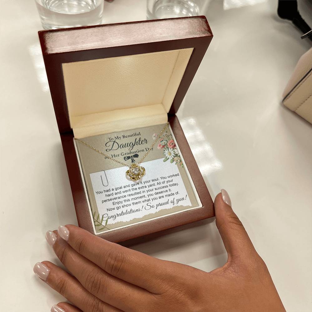 To My Daughter Congratulations Necklace