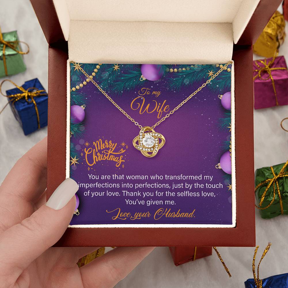 Merry Christmas To My Wife Necklace