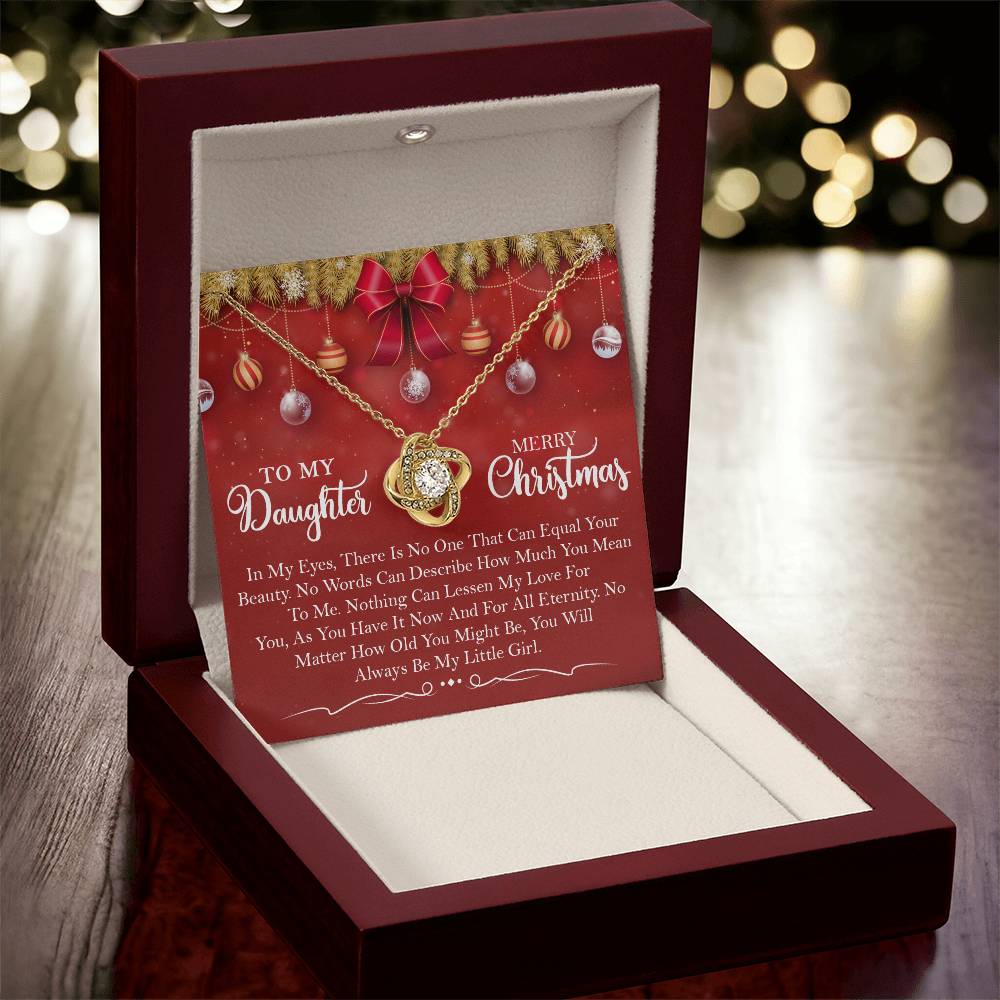 Merry Christmas to My little girl Necklace