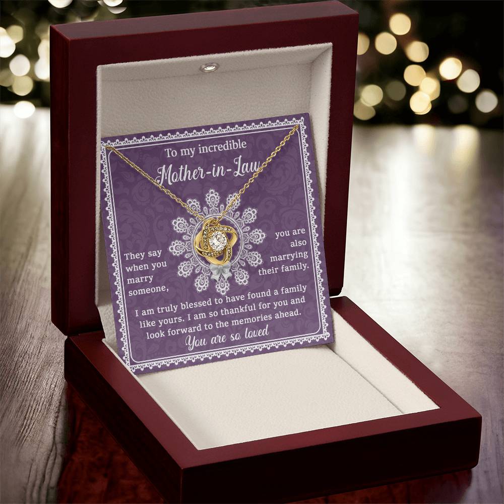 To my incredible Mother-in-Law Necklace
