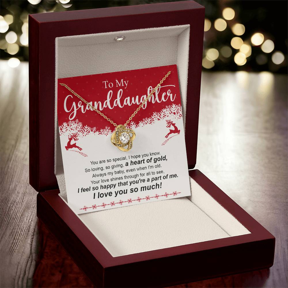 To My Granddaughter Christmas Necklace