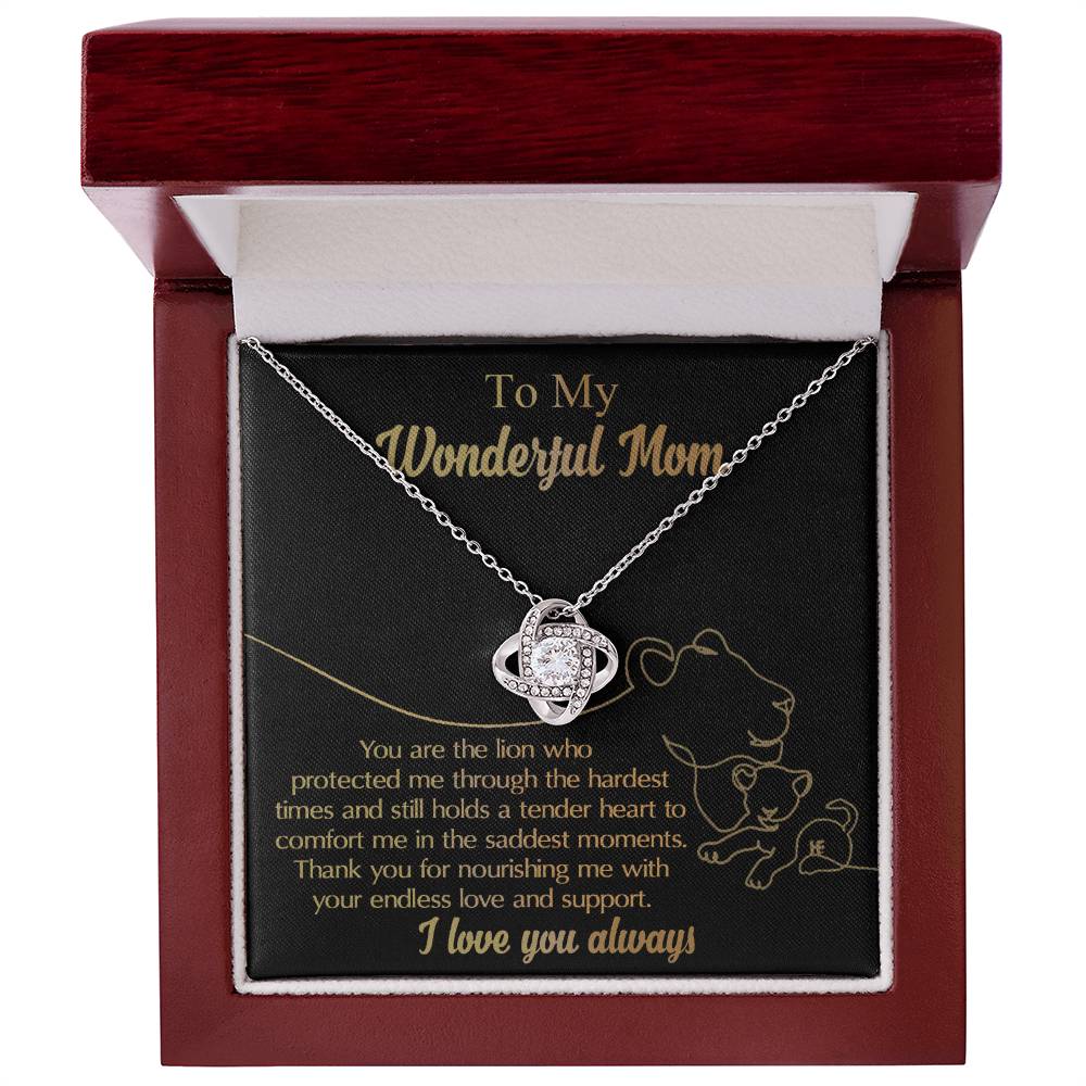 To My wonderful Lion Mom Necklace