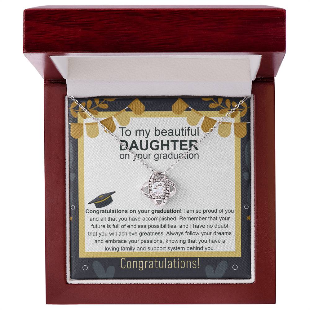 To my Beautiful Daughter On Your Graduation Necklace