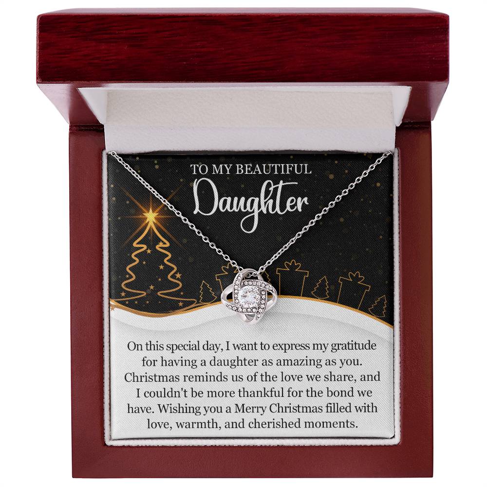 To my Beautiful Daughter Christmas Necklace