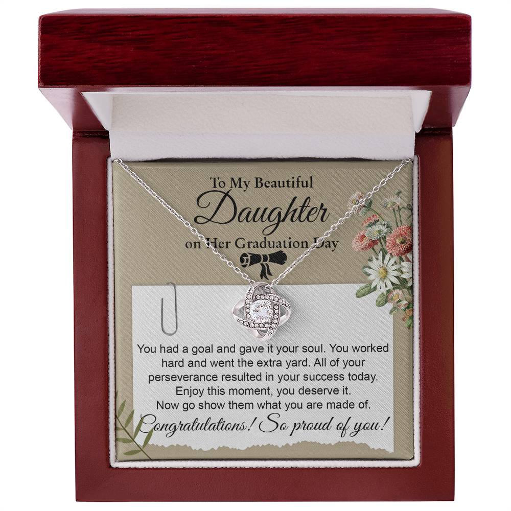 To My Daughter Congratulations Necklace