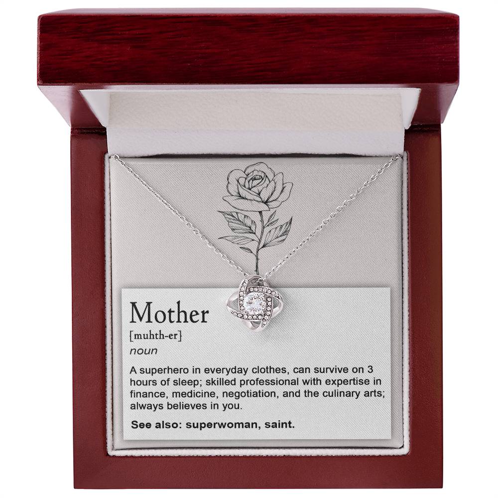 Mom Superhero Noun Necklace