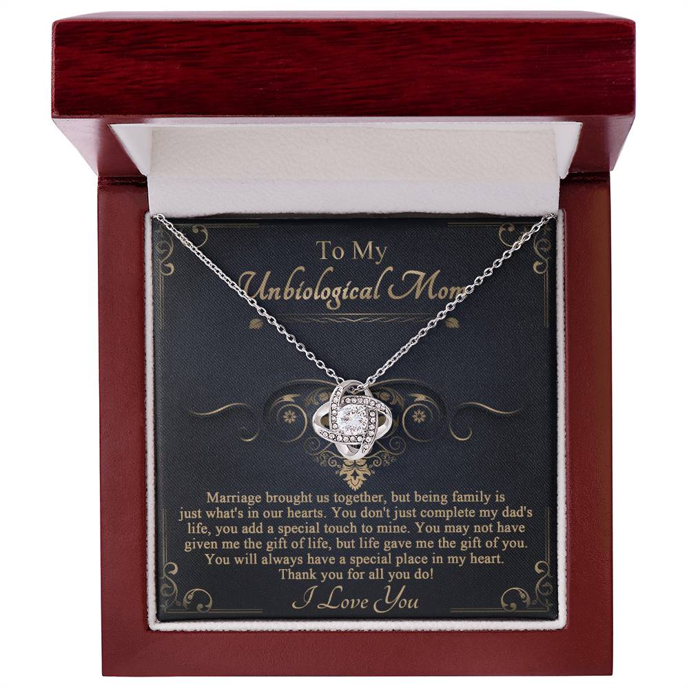 To My Unbiological Mom Necklace