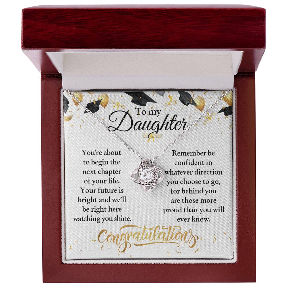 To My Daughter Congratulation on your Graduation Necklace