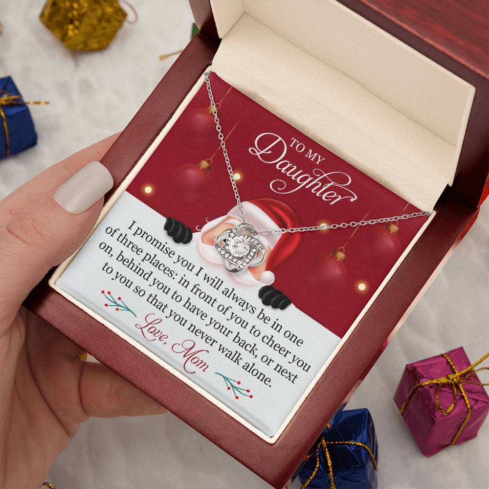 To My Daughter Christmas Mom Necklace