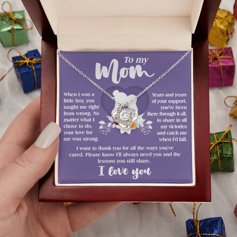 To my Mom Thank you Necklace
