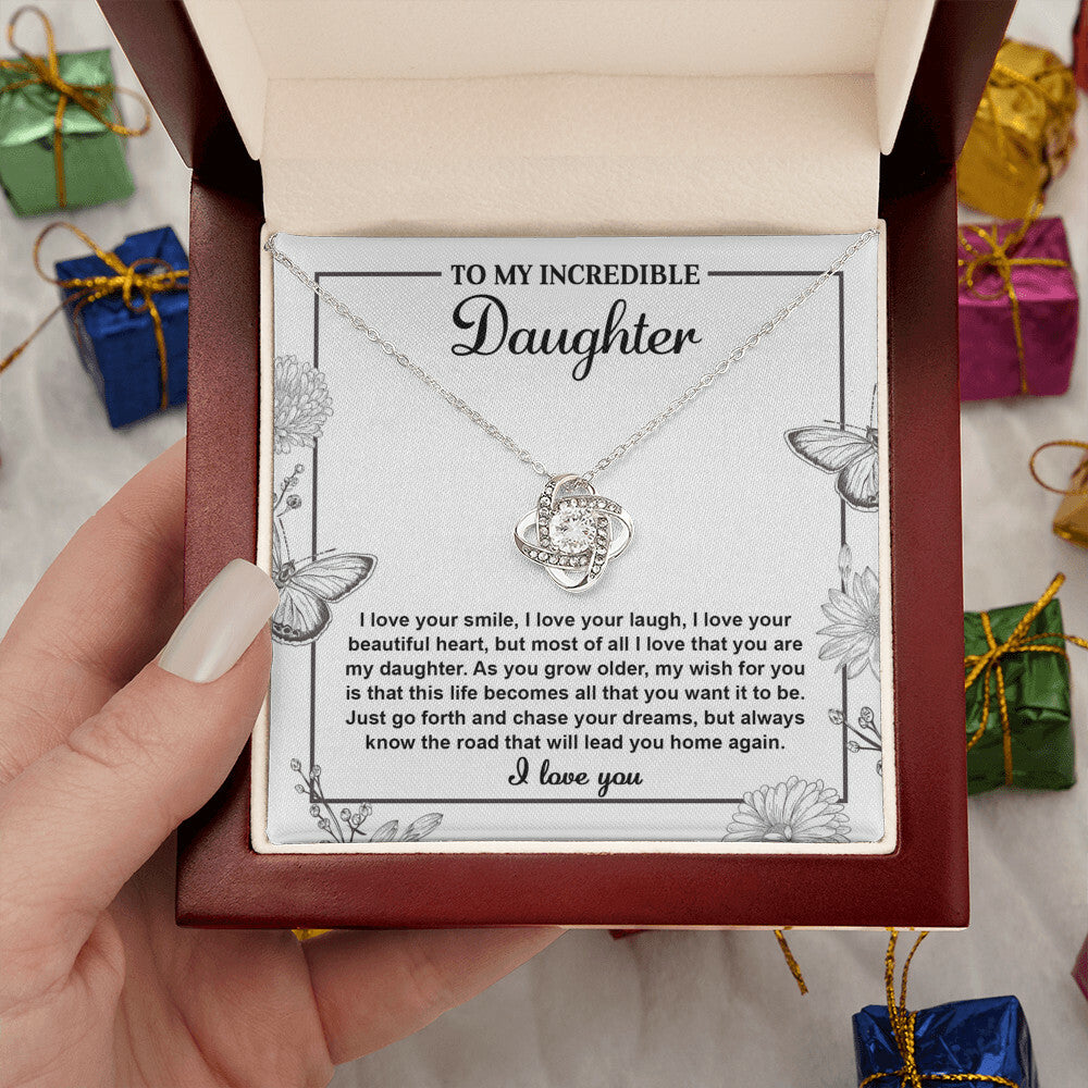 To My Incredible Daughter Necklace