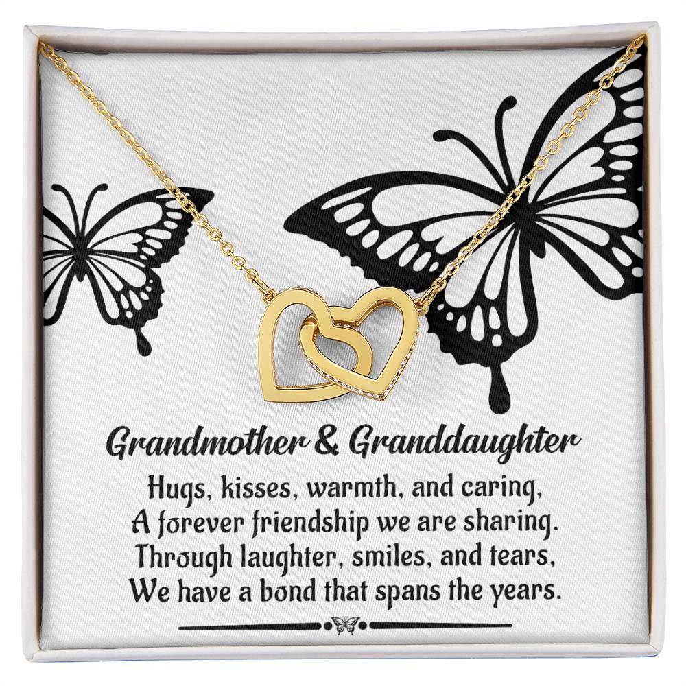 Grandma Granddaughter-A Bond Double Heart Necklace