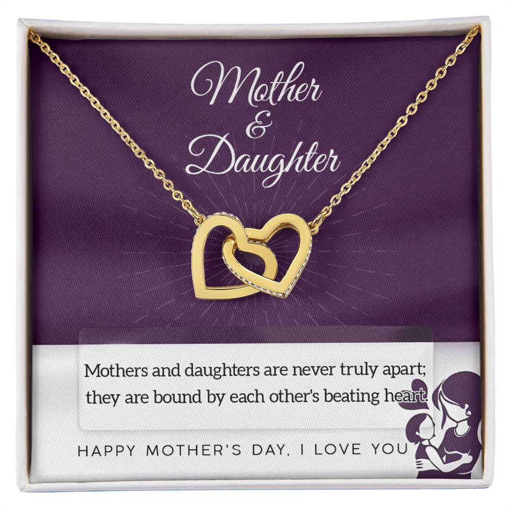 Mother & Daughter Double Heart Necklace