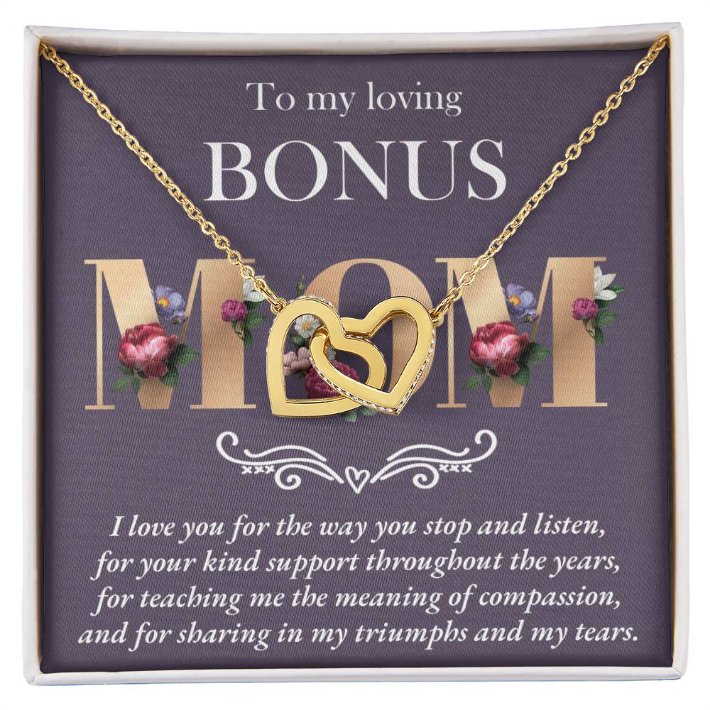 Bonus Mom-Throughout The Years Double Heart Necklace