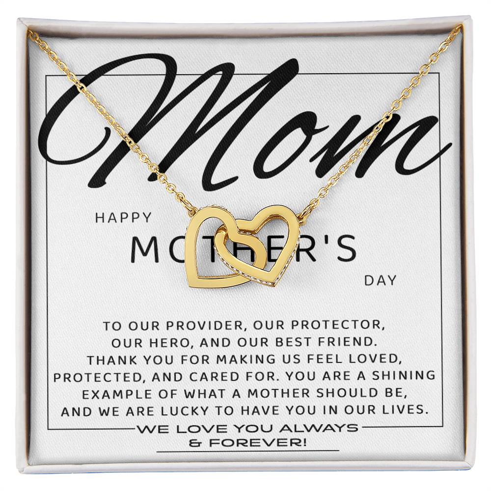 Mom -Happy Mother’s day Double Heart Necklace