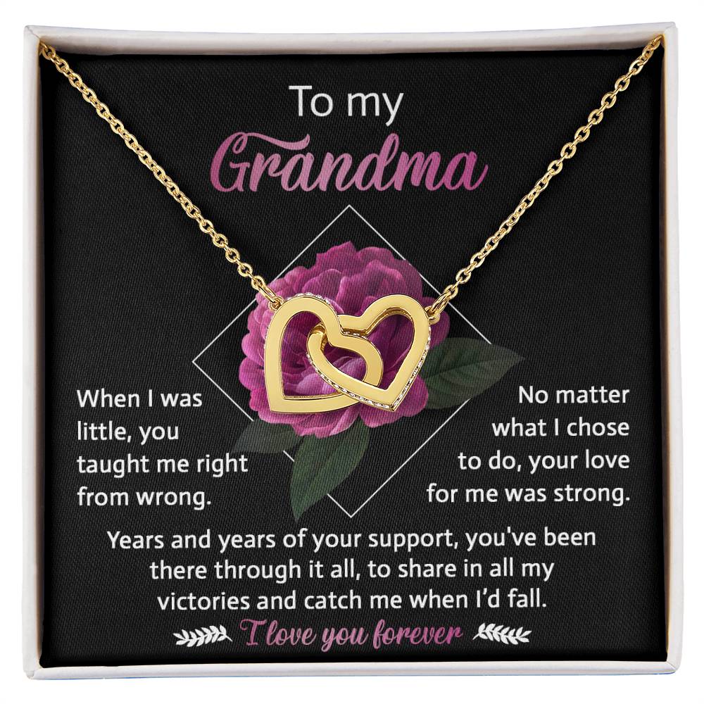 Grandma-Love For Me Double Heart Necklace