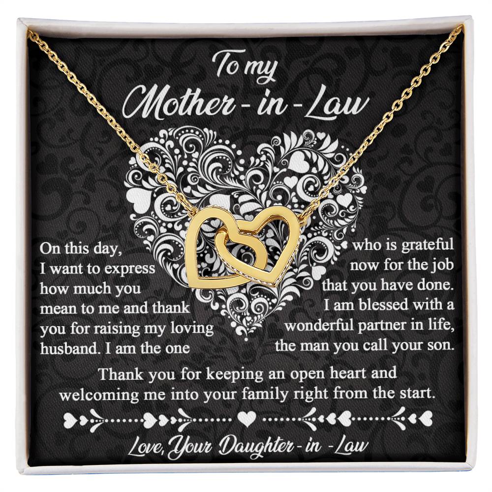 Mother-In-Law-An Open Heart Double Heart Necklace