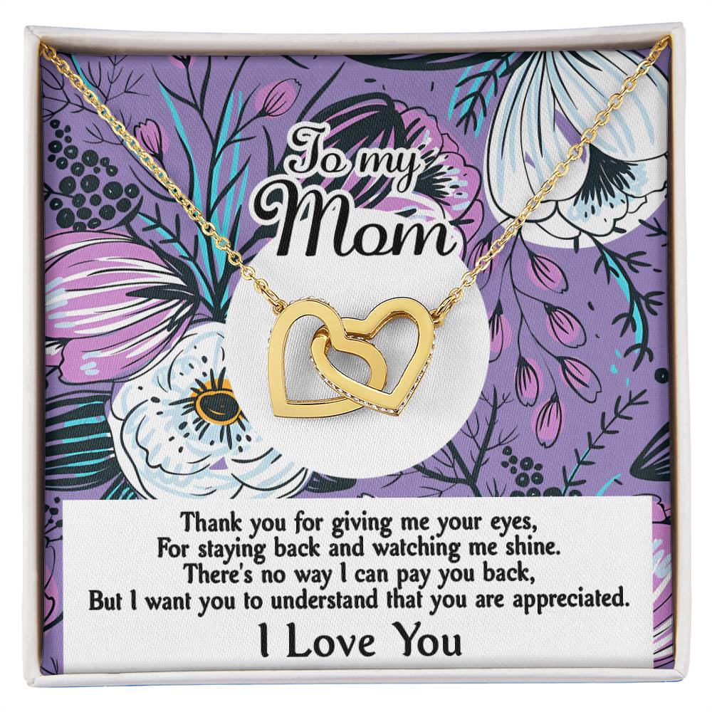Mom You Are Appreciated Double Heart Necklace