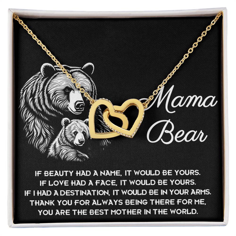 Mama Bear Double Heart Necklace
