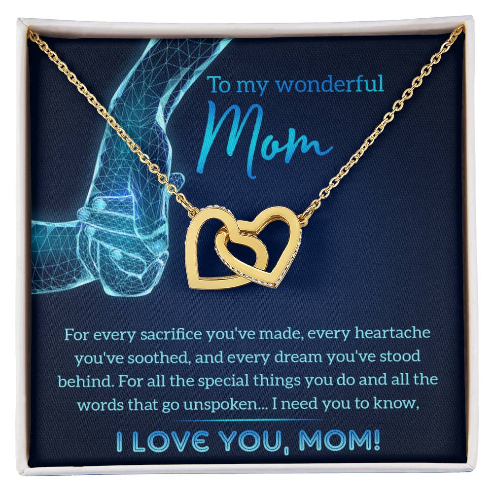 To my wonderful Mom - I love you Double Heart Necklace