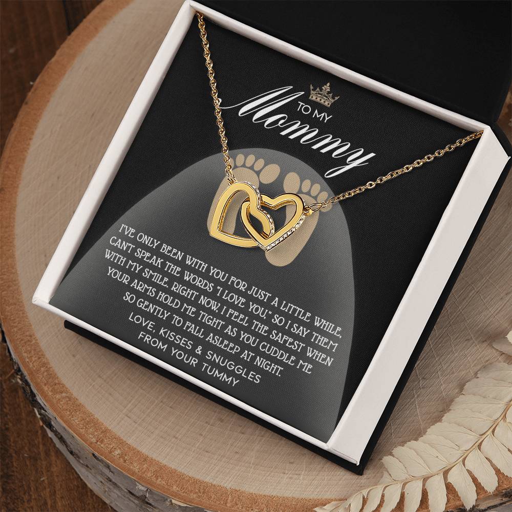To My Mommy to be Double Heart Necklace