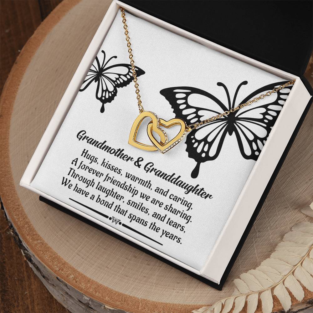 Grandma Granddaughter-A Bond Double Heart Necklace