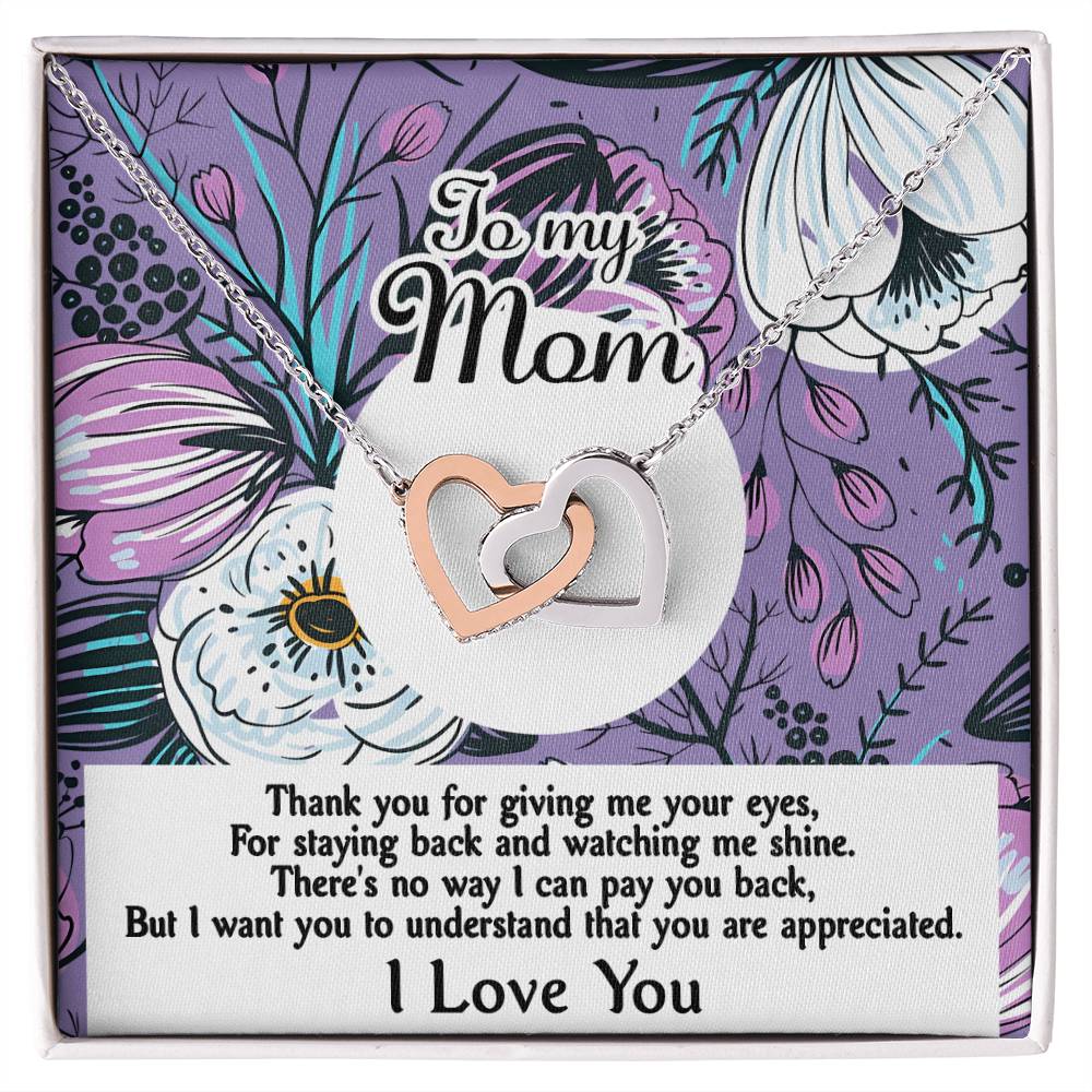 Mom You Are Appreciated Double Heart Necklace
