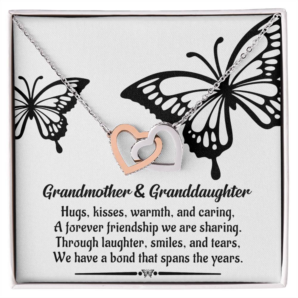 Grandma Granddaughter-A Bond Double Heart Necklace