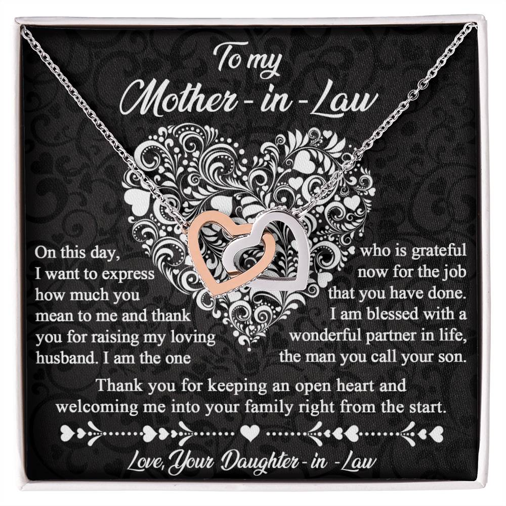 Mother-In-Law-An Open Heart Double Heart Necklace