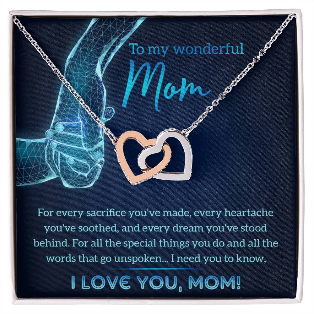 To my wonderful Mom - I love you Double Heart Necklace