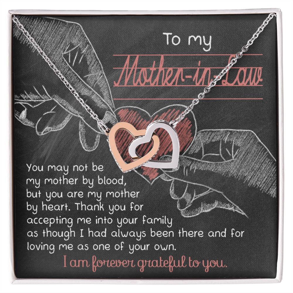 Mother-In-Law-Mother By Heart Double Heart Necklace