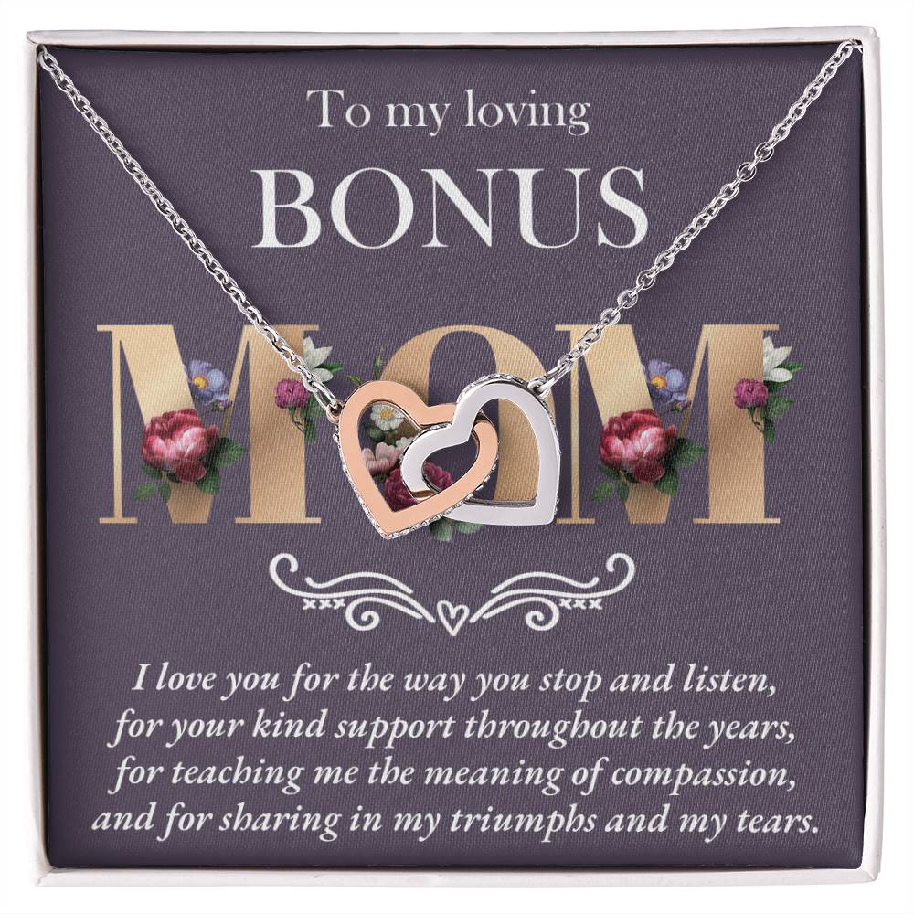 Bonus Mom-Throughout The Years Double Heart Necklace