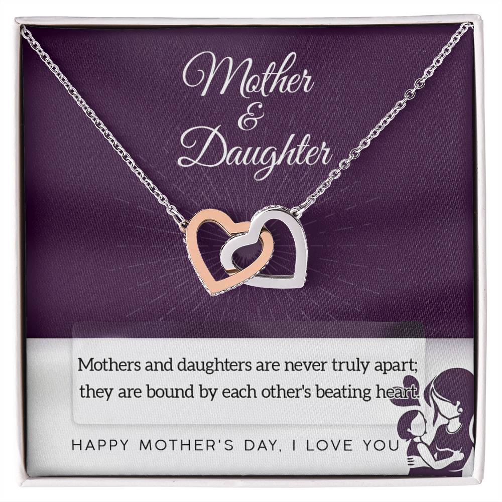 Mother & Daughter Double Heart Necklace