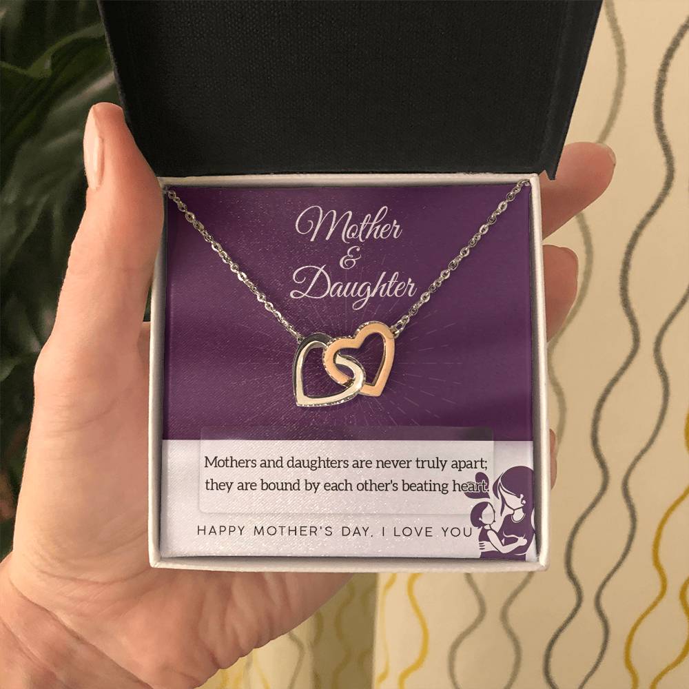 Mother & Daughter Double Heart Necklace