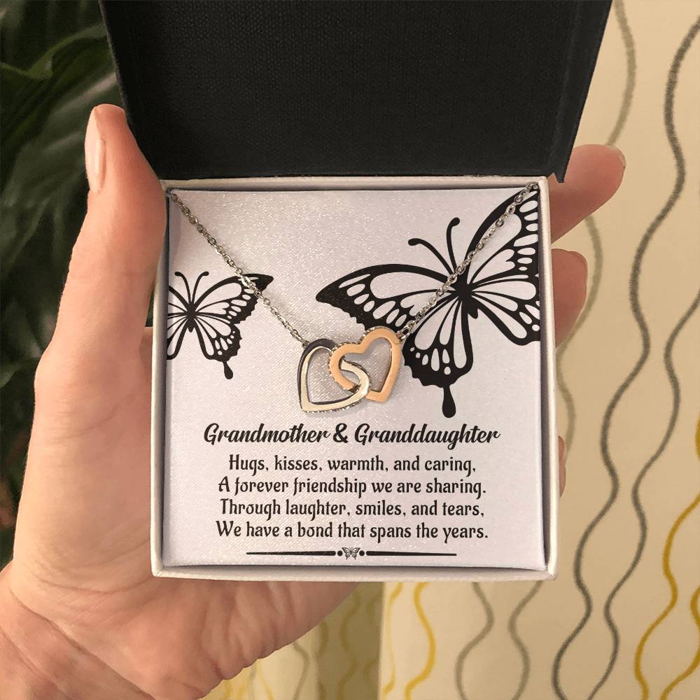 Grandma Granddaughter-A Bond Double Heart Necklace