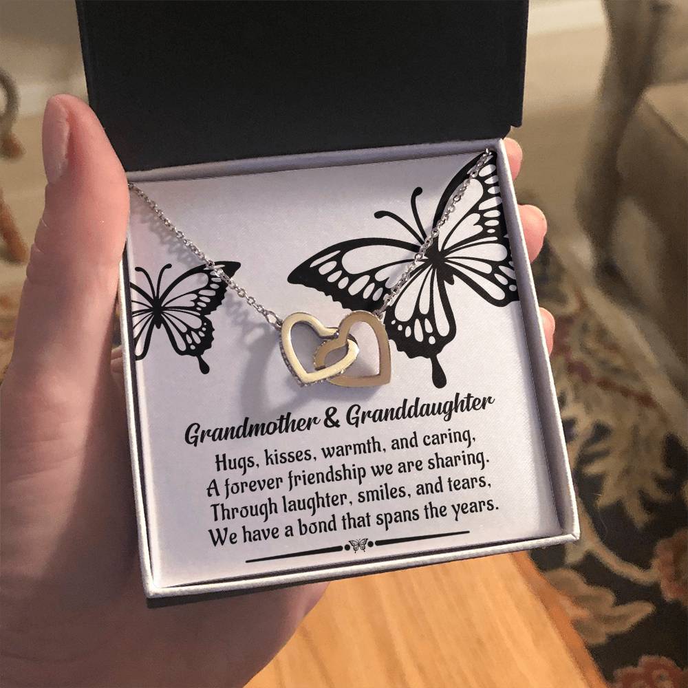 Grandma Granddaughter-A Bond Double Heart Necklace