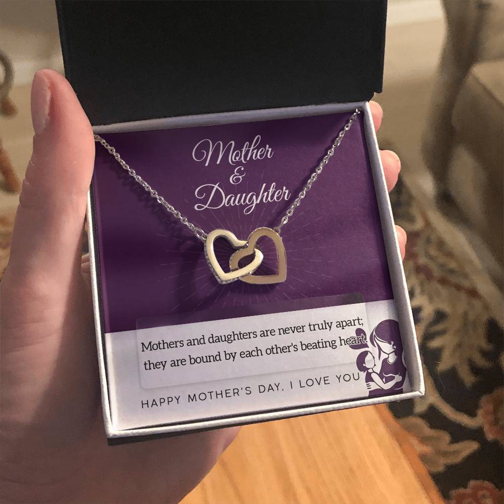 Mother & Daughter Double Heart Necklace